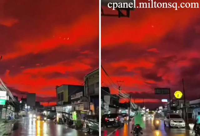 Viral Langit Pandeglang Berubah Merah Darah, Ternyata Ini Penyebabnya